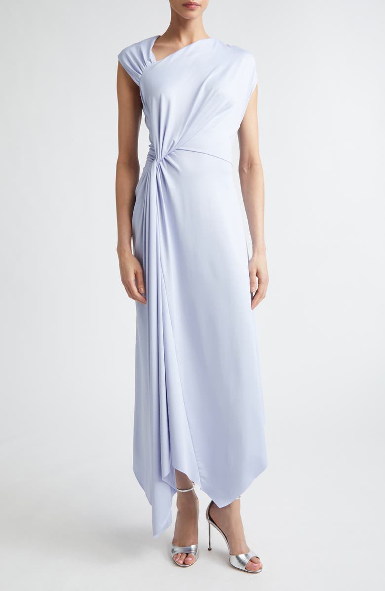 Victoria Beckham Asymmetric Stretch Jersey Midi Dress, Alternate, color, Cloud Blue