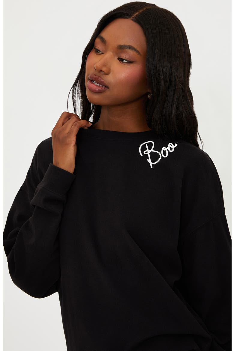 Devyn Oversize Sweatshirt, Alternate, color, BOO BLACK