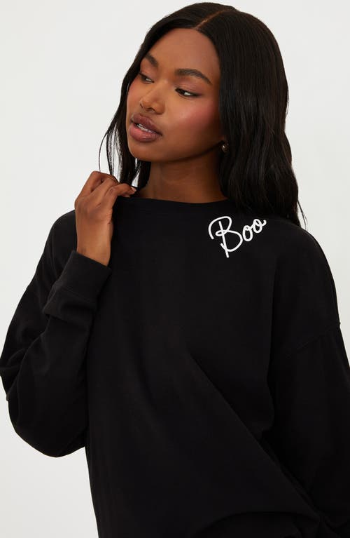 Beach Riot Devyn Oversized Crew-neck Sweatshirt In Black