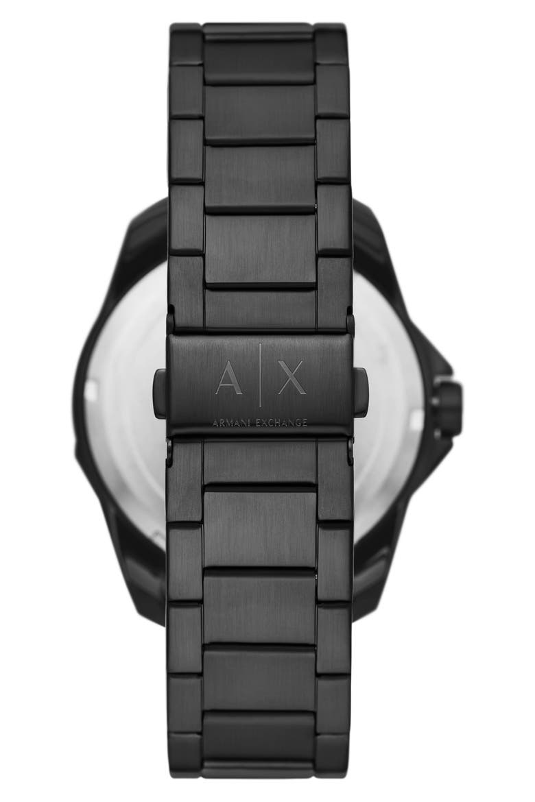 Bracelet Strap Watch, 44mm, Alternate, color, BLACK