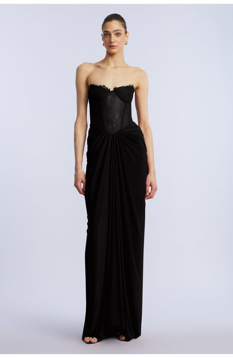 BCBGMAXAZRIA JOEY GOWN, Main, color, Black