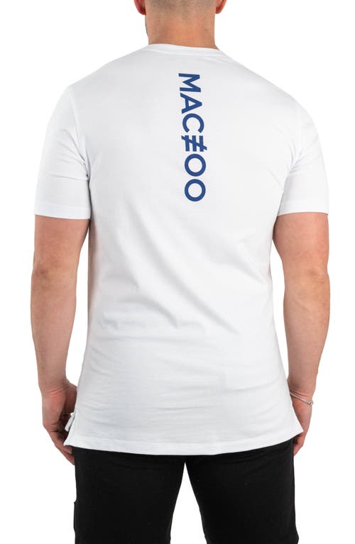 Maceoo Boxing Lion Cotton Graphic T-shirt In White