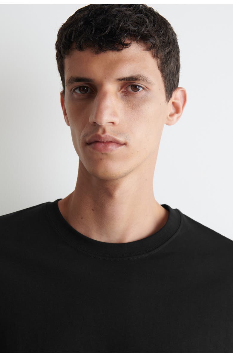 COS Regular-fit Cotton T-shirt, Alternate, color, Black