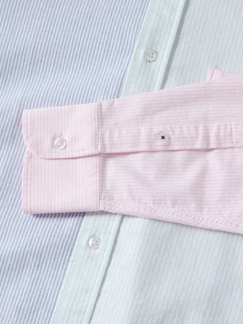 Robert Talbott Harrison Button Down Fun Stripe Oxford Shirt In Blue