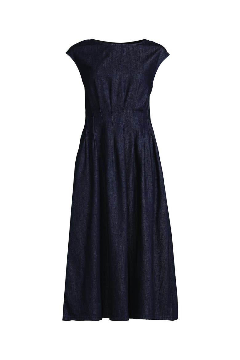 Sleeveless Denim Dress, Alternate, color, Dark Blue Wash