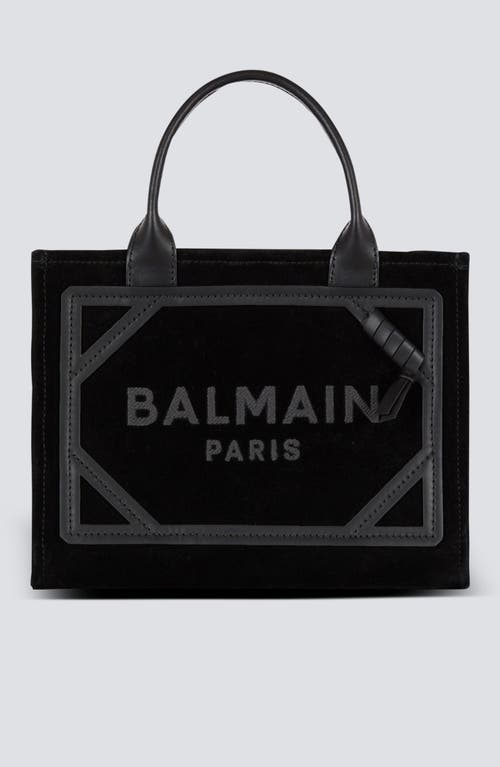 Balmain Small Suede B-army Tote Bag