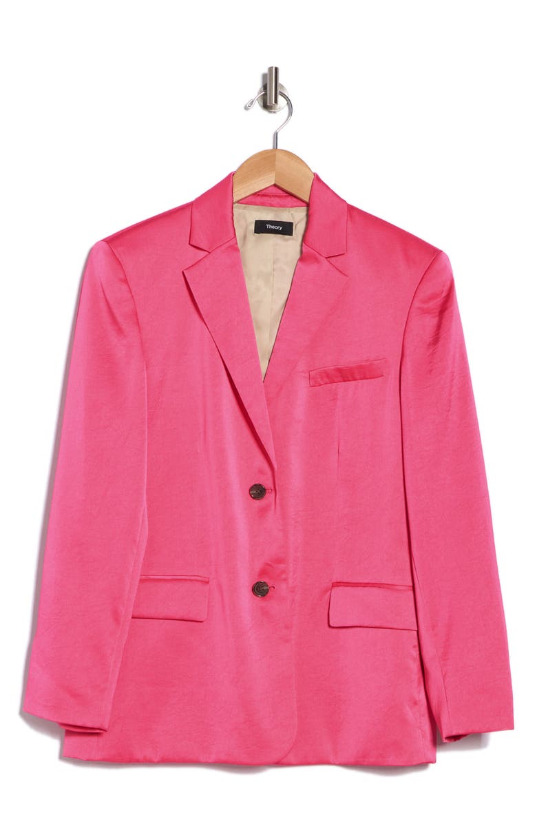Theory Crushed Blazer, Alternate, color, Pnk Azalea