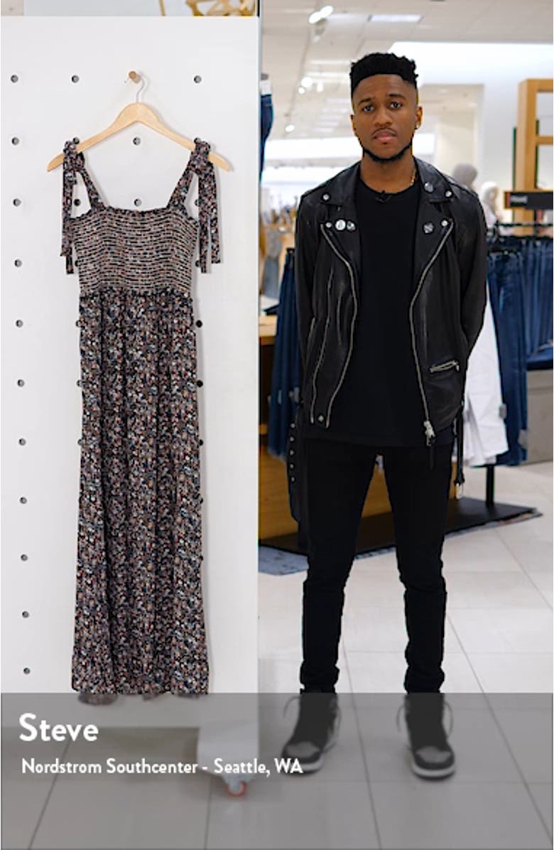 Floral Smocked Maxi Dress, sales video thumbnail