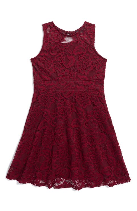 Kids' Sleeveless Lace Skater Dress (Big Girl)