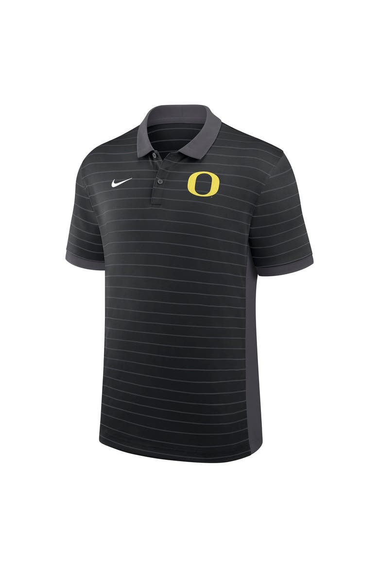 Men's Nike Black Oregon Ducks 2026 Early Season Coaches Sideline Victory Stripe Dri-FIT Polo, Alternate, color, Black