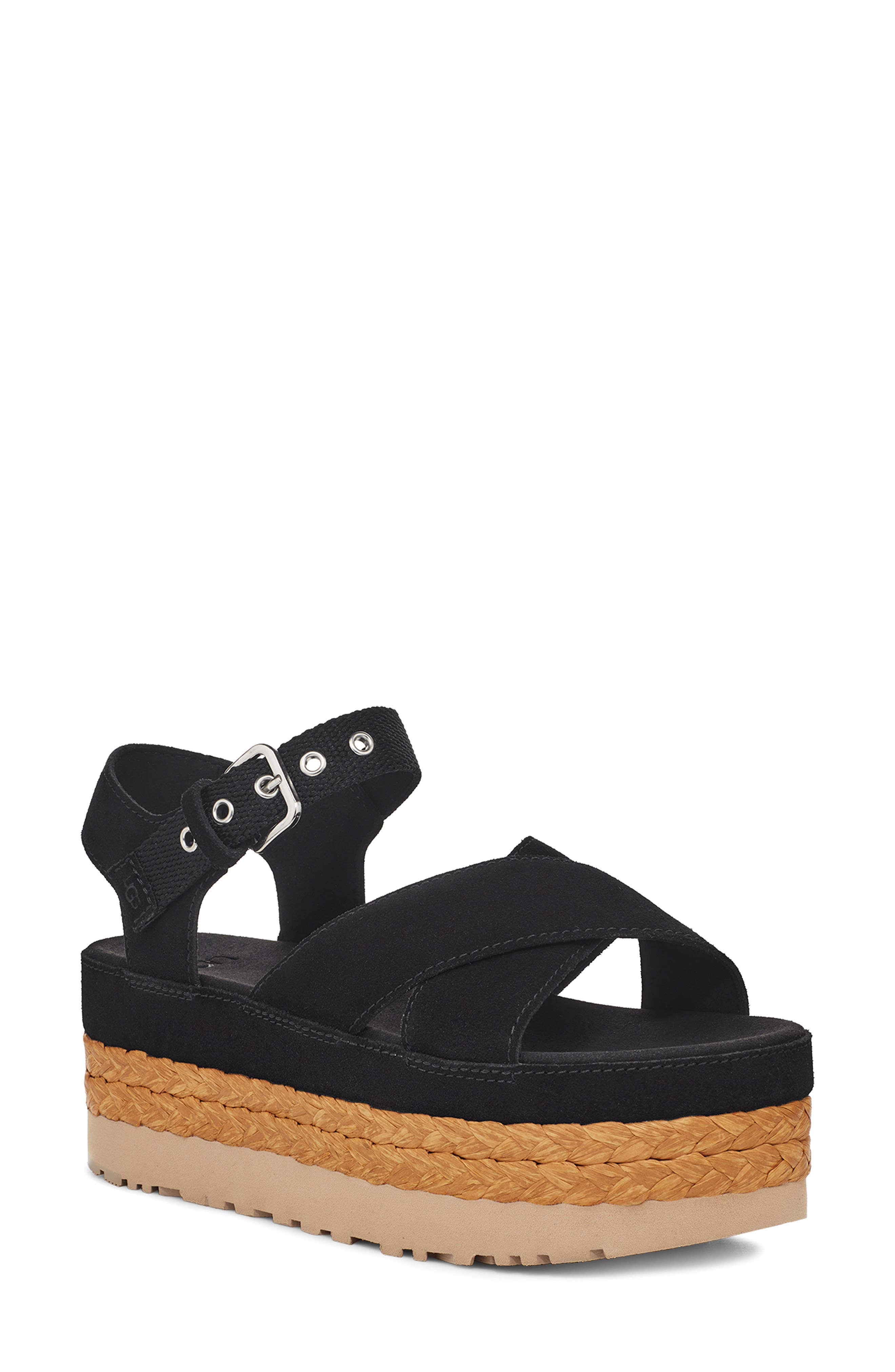 UGG<sup>®</sup> Aubrey Ankle Strap Platform Sandal, Main, color, 