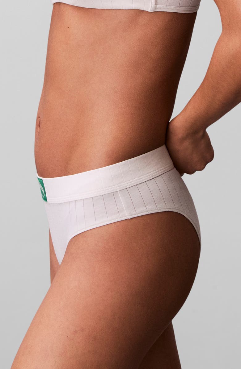 Calvin Klein Heritage Classic Cotton Rib Bikini, Alternate, color, Tofu