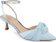 Jewel Badgley Mischka Favor Ankle Strap Pointed Toe Kitten Heel Pump