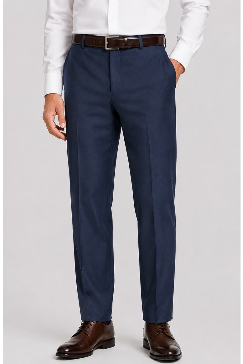 Stefano Modern Fit Wool Trousers, Main, color, BLUE