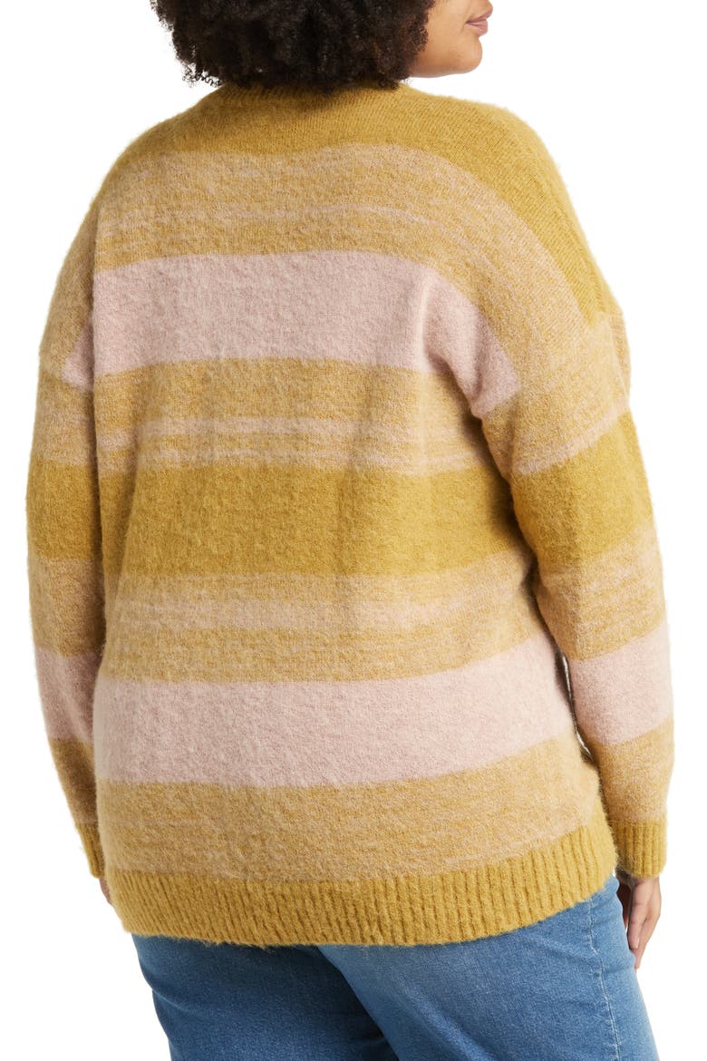 Stripe Alpaca Blend Sweater, Alternate, color, PINK OYSTER