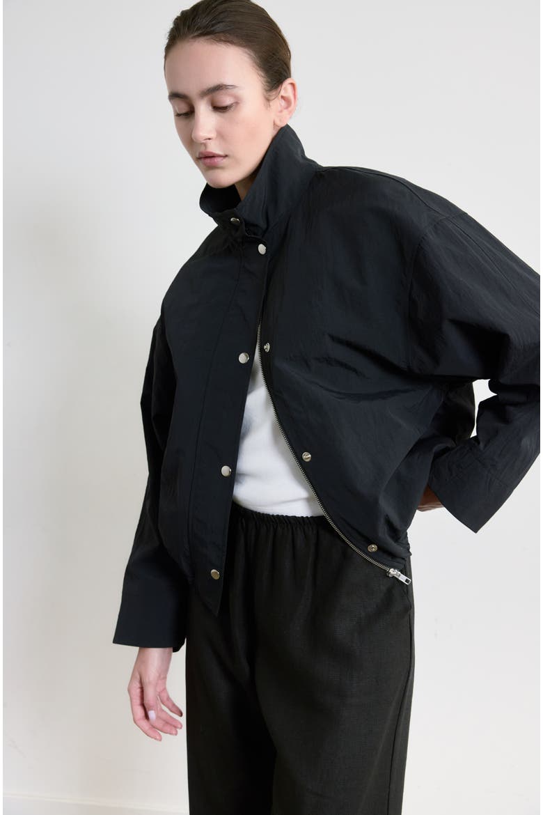 Cotton Barn Jacket, Alternate, color, Black