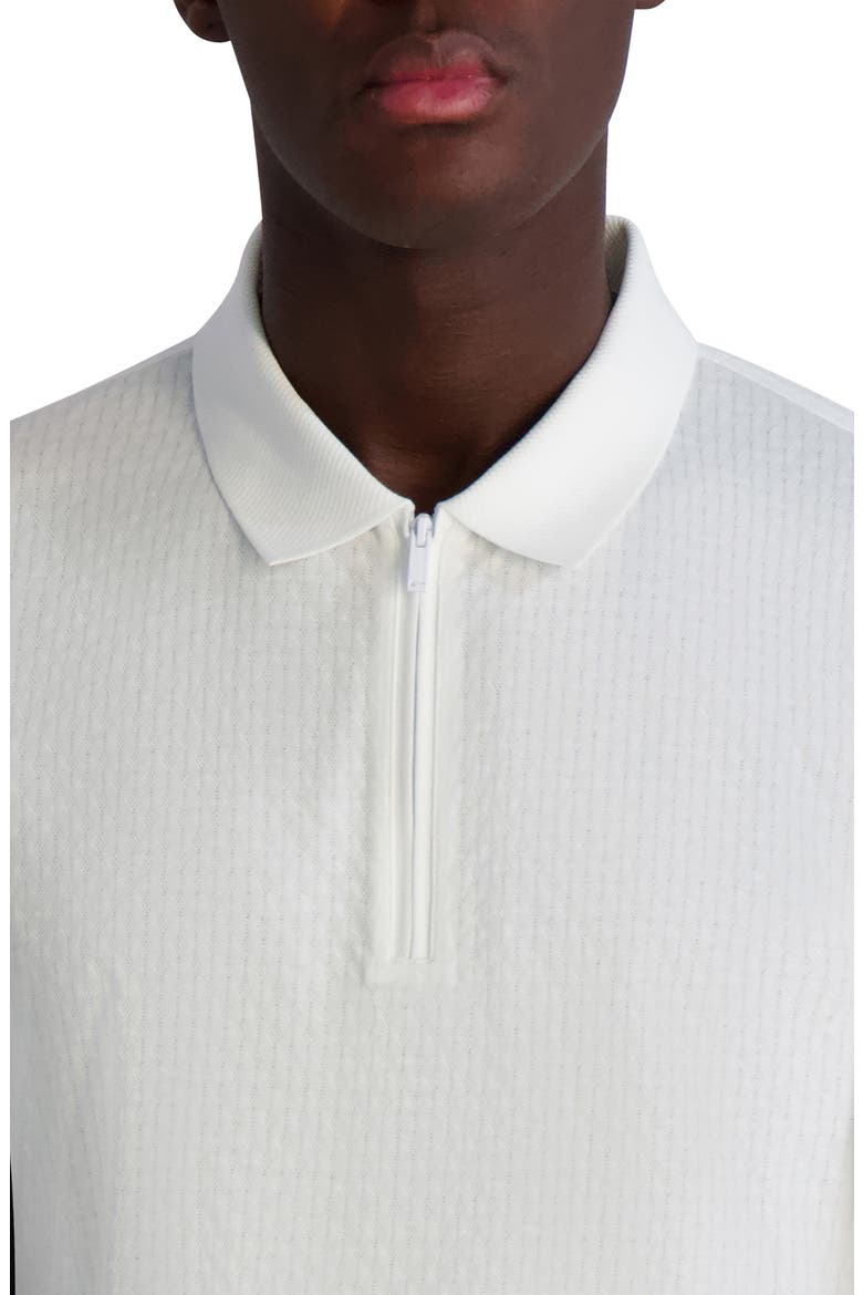 Textured Quarter Zip Performance Polo, Alternate, color, WHITE