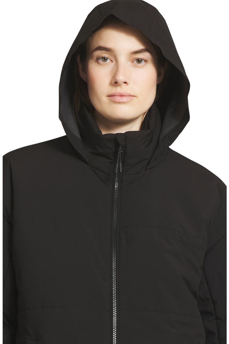 Air-Fill Jacket with Hidden Hood, Alternate, color, BLACK BEAUTY