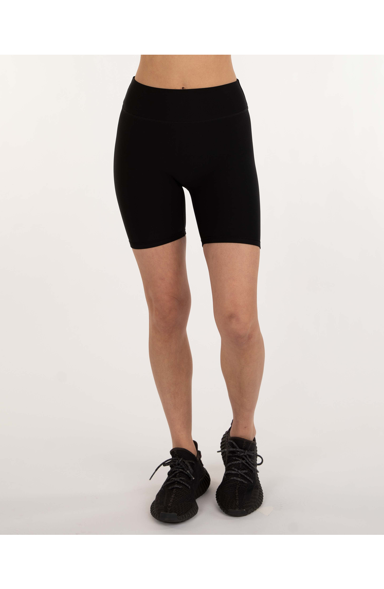 Rebody Active Hybrid Fleece Biker Shorts High Waist 6", Alternate, color, Warm Black