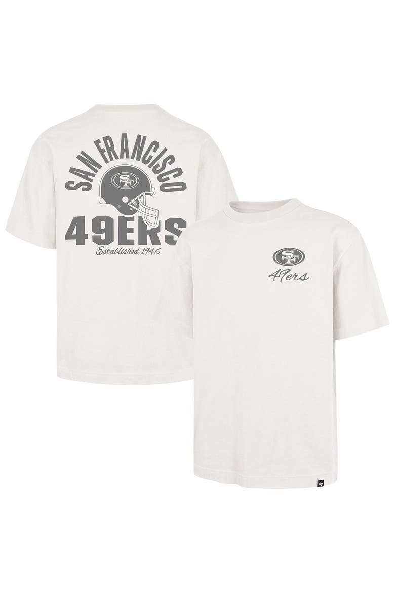 Men's '47 Off White San Francisco 49ers Photon Dust Foundation T-Shirt, Main, color, Cream