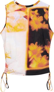 Desigual Abstract Floral Drawstring Tank