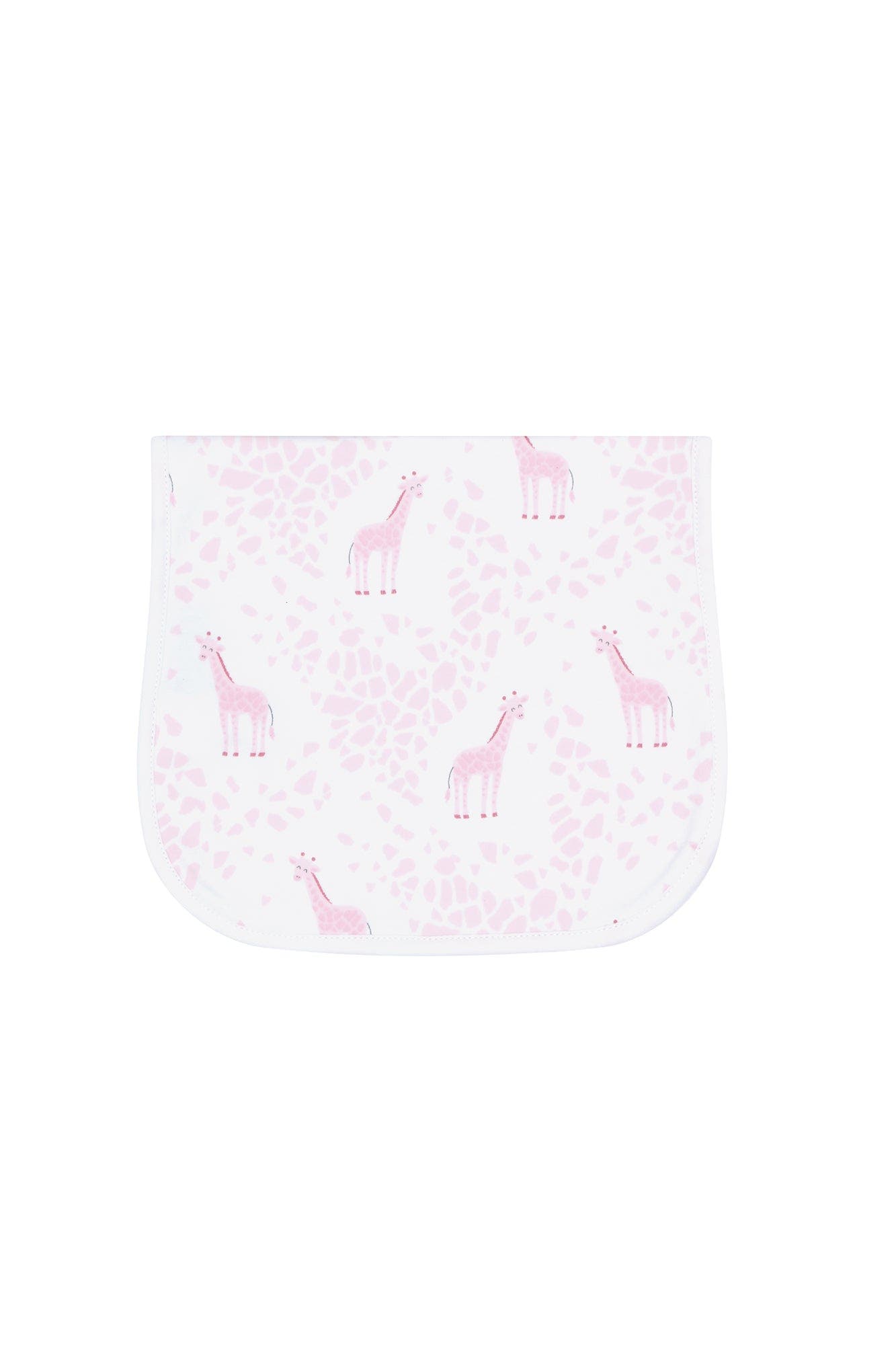 Nellapima Baby Girl Cotton Burp Cloth in Pink Giraffe 