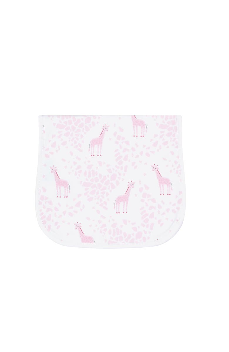 Nellapima Baby Girl Cotton Burp Cloth, Main, color, Pink Giraffe
