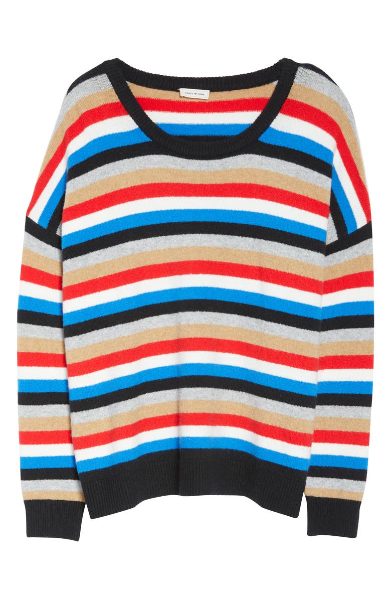 Court & Rowe Multistripe Crewneck Sweater, Alternate, color, 