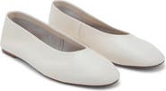 MANGO Leather Ballet Flat