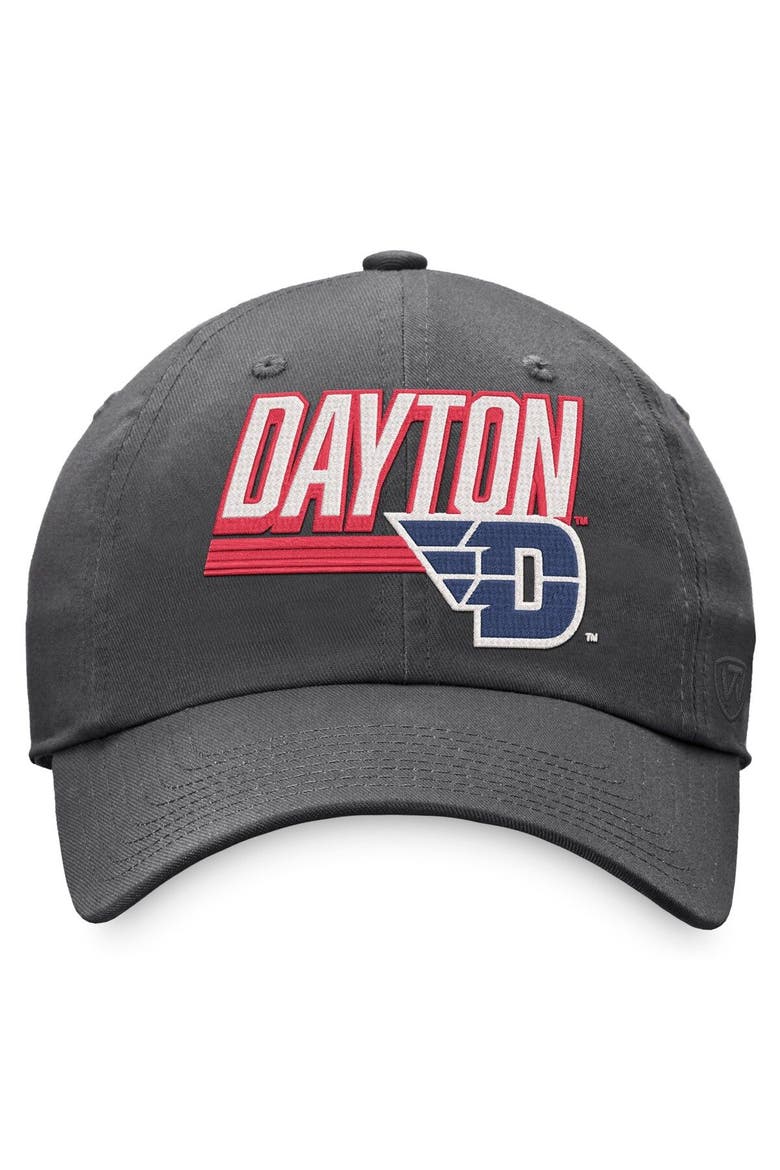 Men's Top of the World Charcoal Dayton Flyers Slice Adjustable Hat, Alternate, color, Charcoal