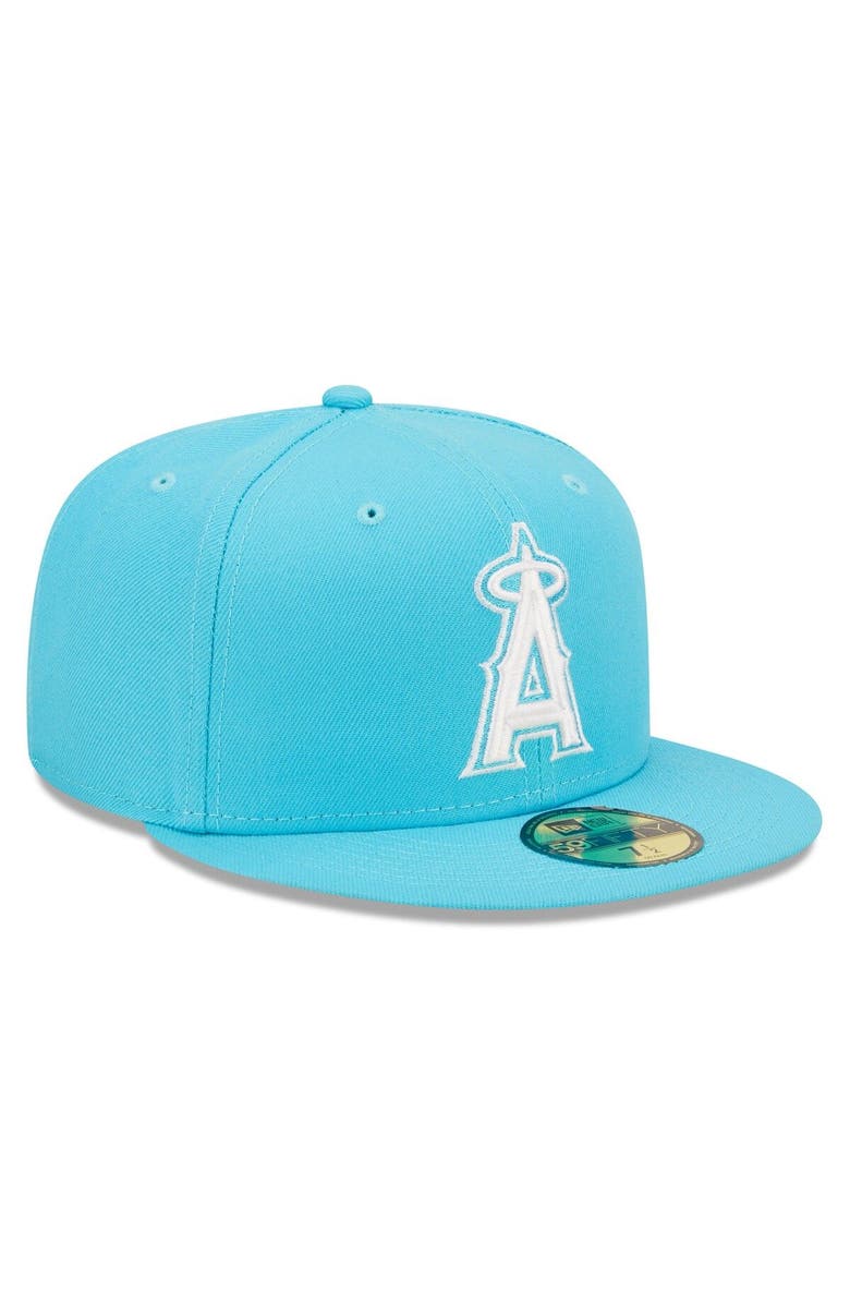 New Era Men's New Era Blue Los Angeles Angels Vice Highlighter Logo 59FIFTY Fitted Hat, Alternate, color, 