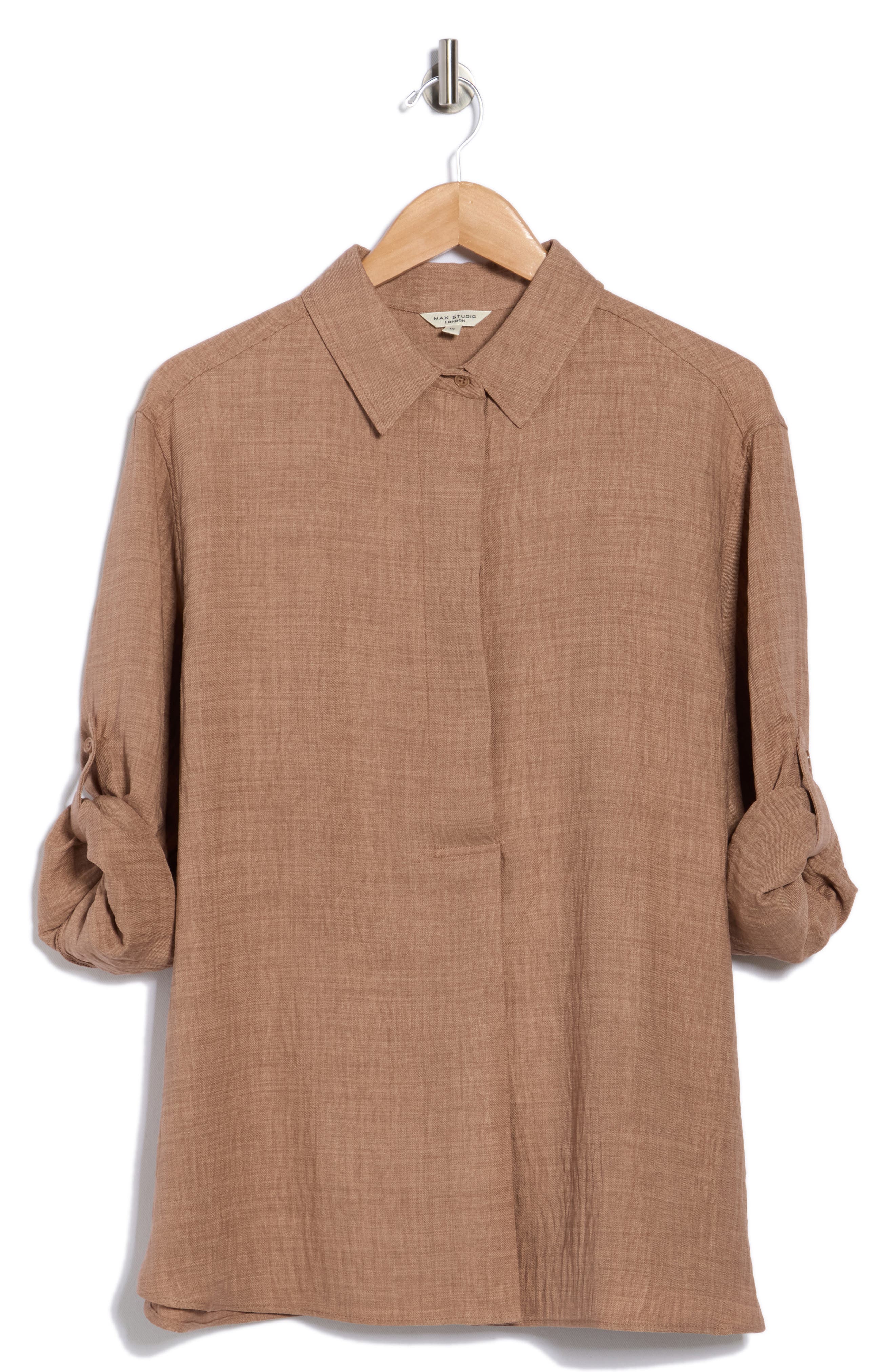 MAX STUDIO Roll Tab Sleeve Shirt