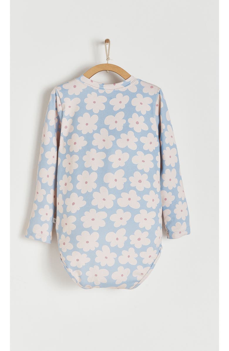 Babycottons Premium Quality Garden Long Sleeve 1-Piece Rashguard for Toddler, Alternate, color, Light Blue