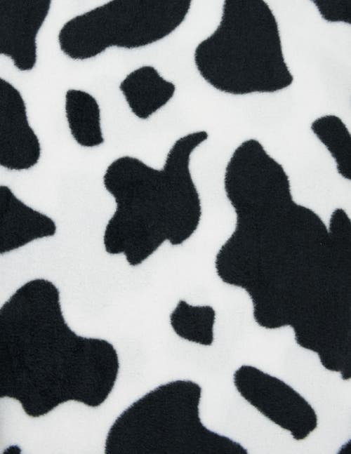 Leveret Fleece Printed Holiday Pajama Pants In Black
