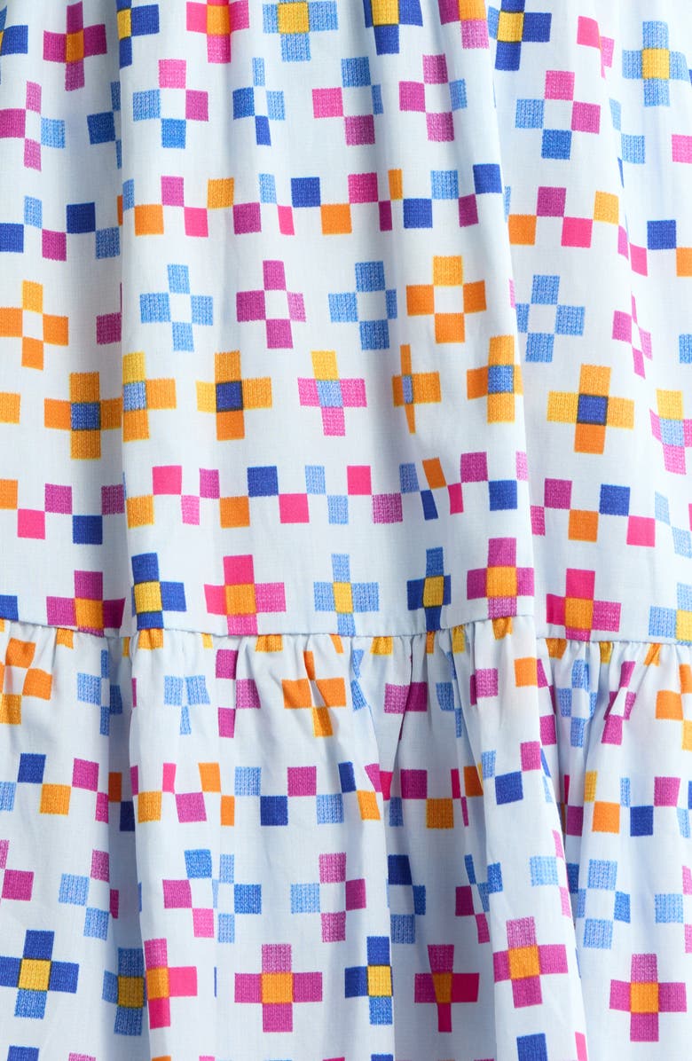 SUGARLIPS Kessa Geo Smocked Minidress, Alternate, color, Light Blue