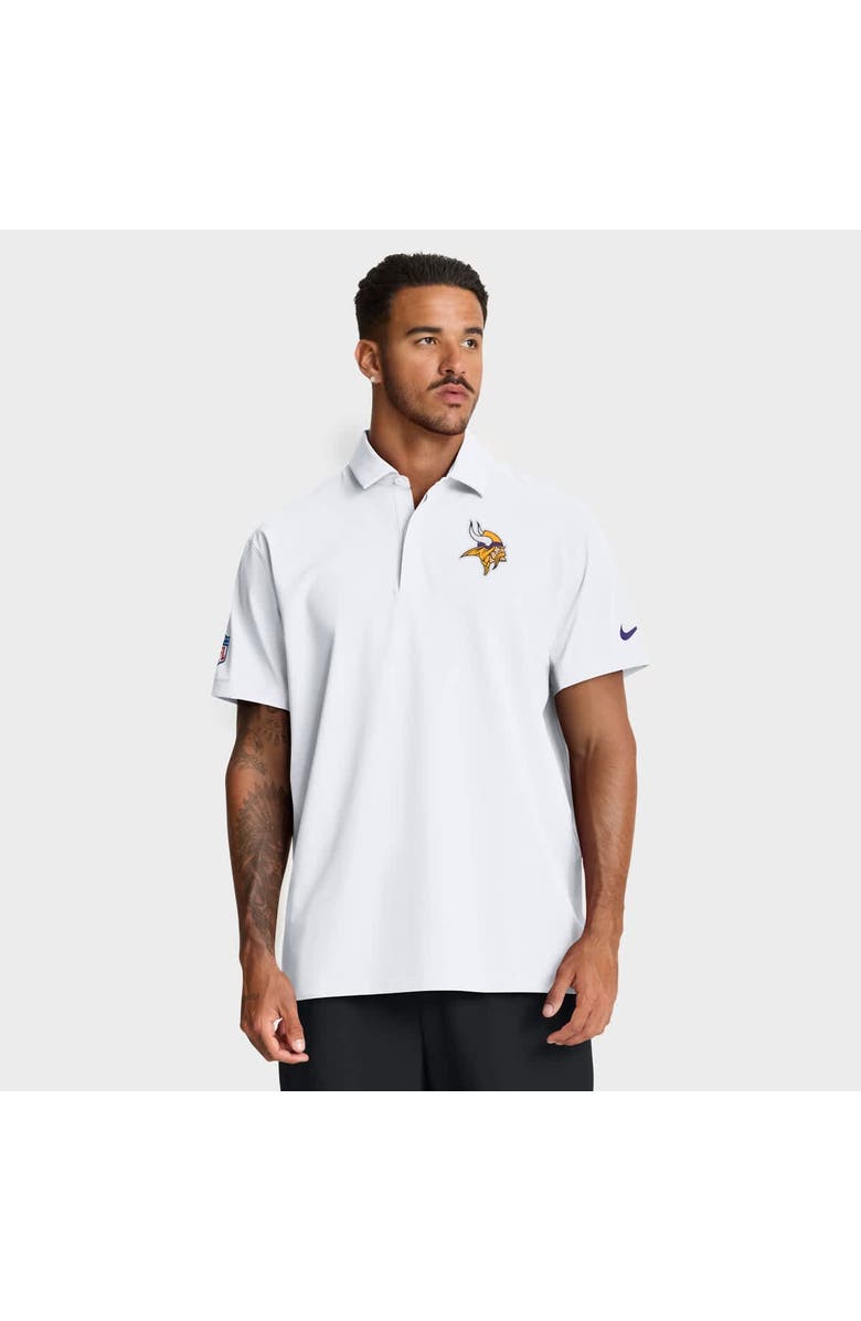 Nike Men's Nike White Minnesota Vikings Sideline City Pride Woven Performance Polo, Main, color, White