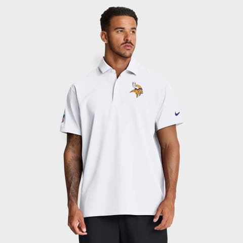 Men's Nike White Minnesota Vikings Sideline City Pride Woven Performance Polo