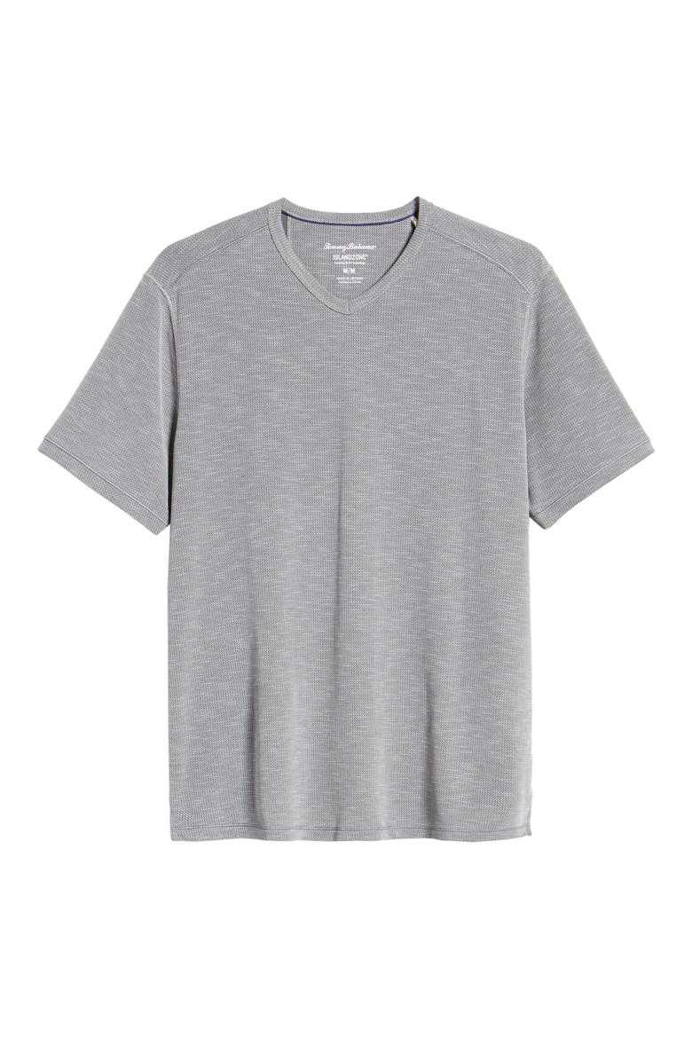 Tropicool Paradise V-Neck T-Shirt, Alternate, color, ASH GREY