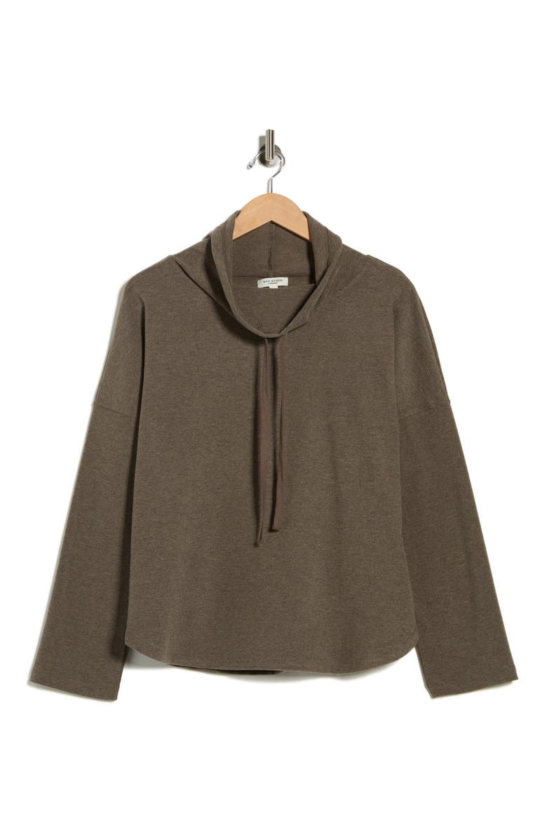 Funnel Neck Pullover, Alternate, color, HEATHER TOAST
