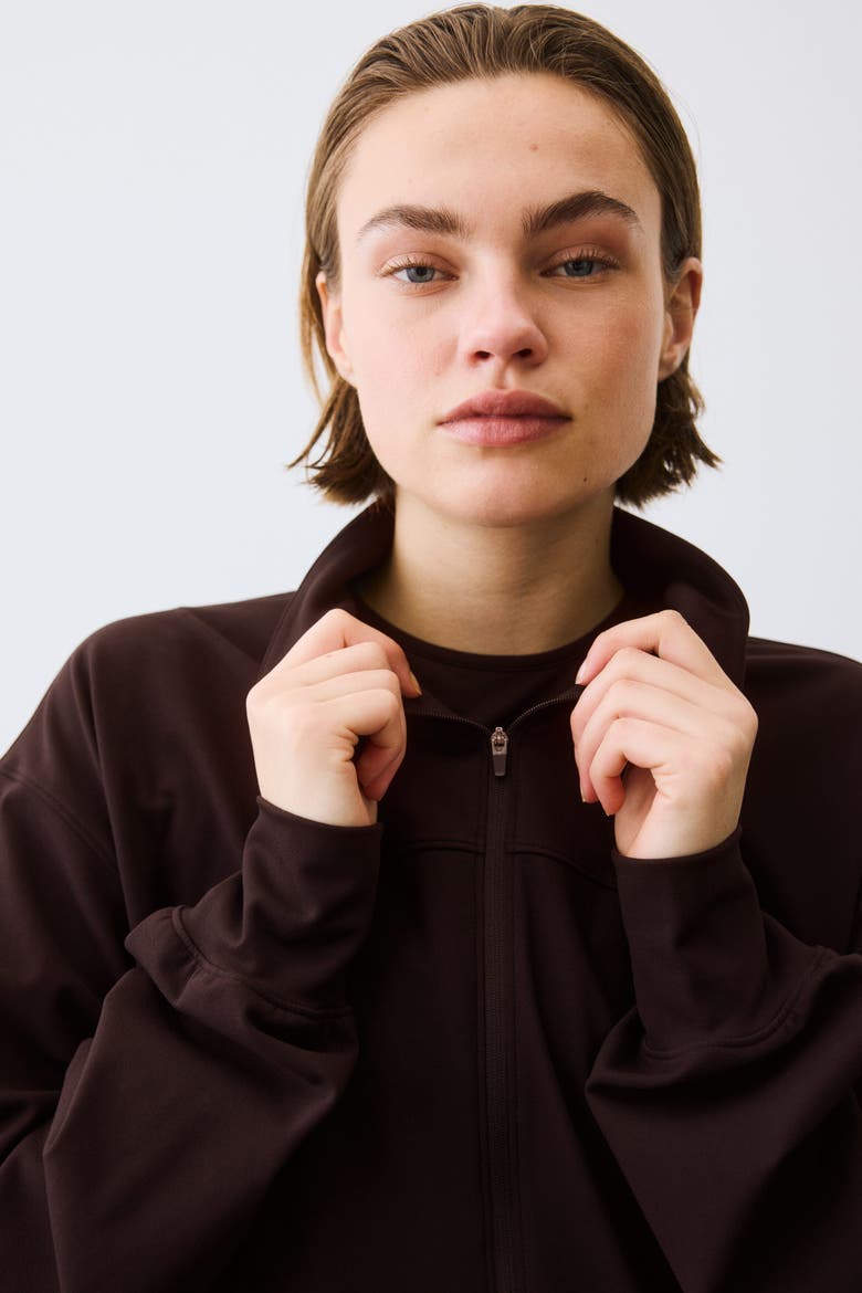 Sports Track Jacket With Softmove, Alternate, color, Warm brown