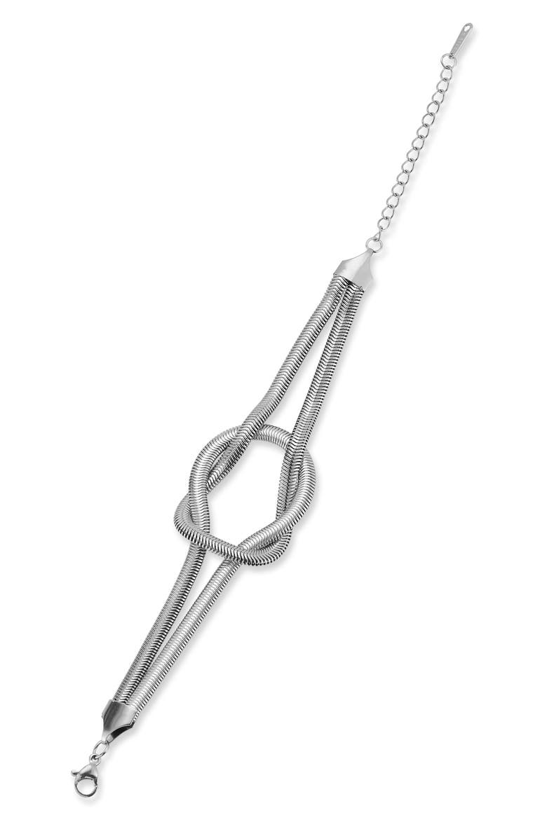 Love Knot Bracelet, Main, color, SILVER