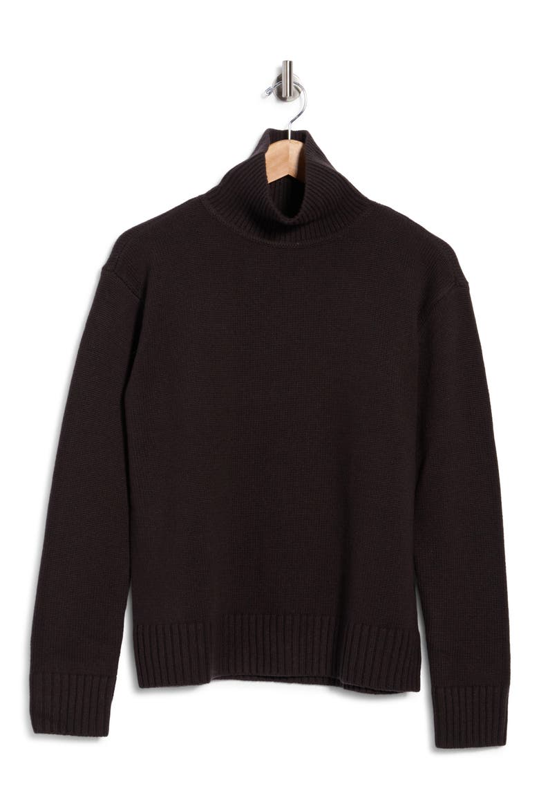 Cashmere Turtleneck Sweater, Alternate, color, BLACKWOOD