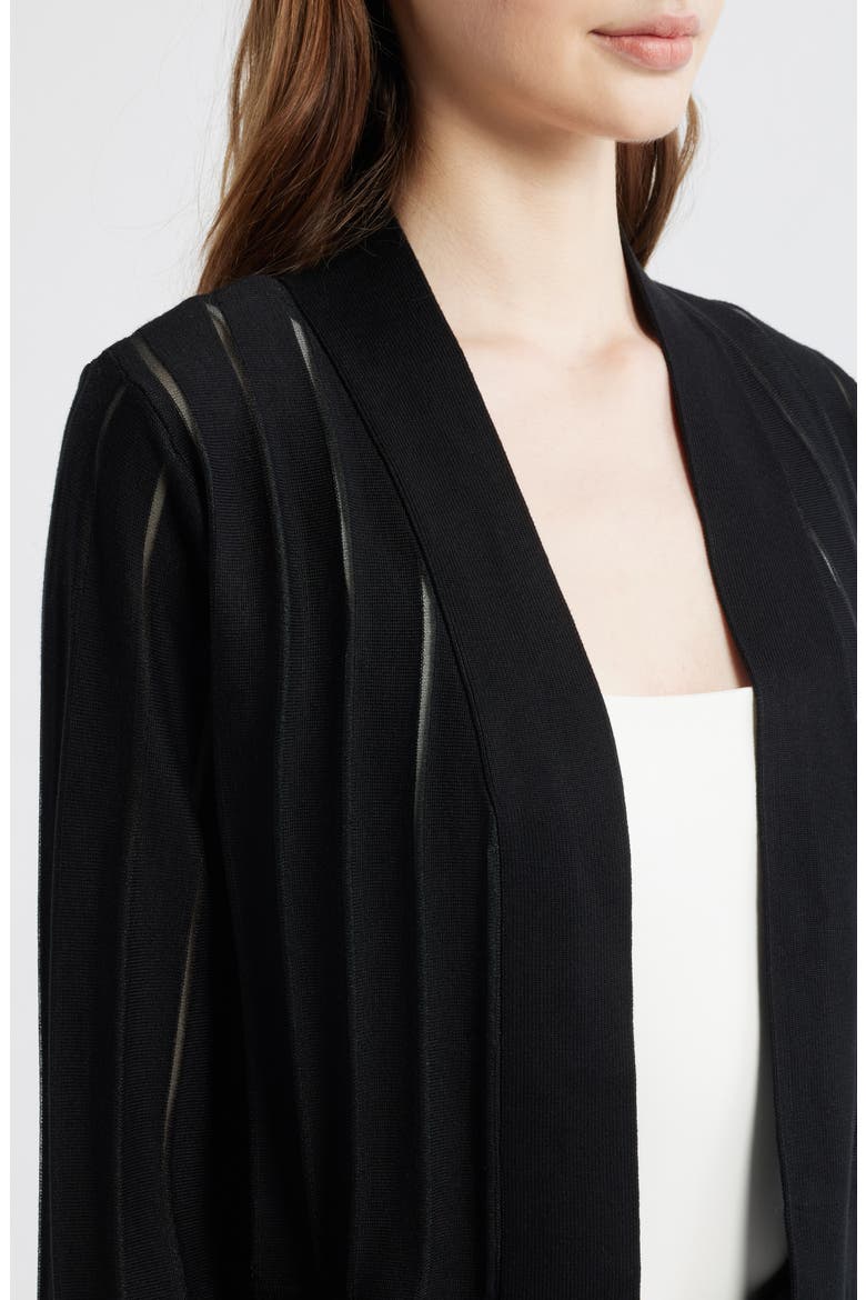 Sheer Stripe Shrug, Alternate, color, ANNE BLACK