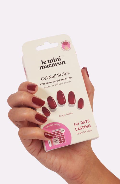 Le Mini Macaron Gel Nail Strips Kit In Rouge Dahlia
