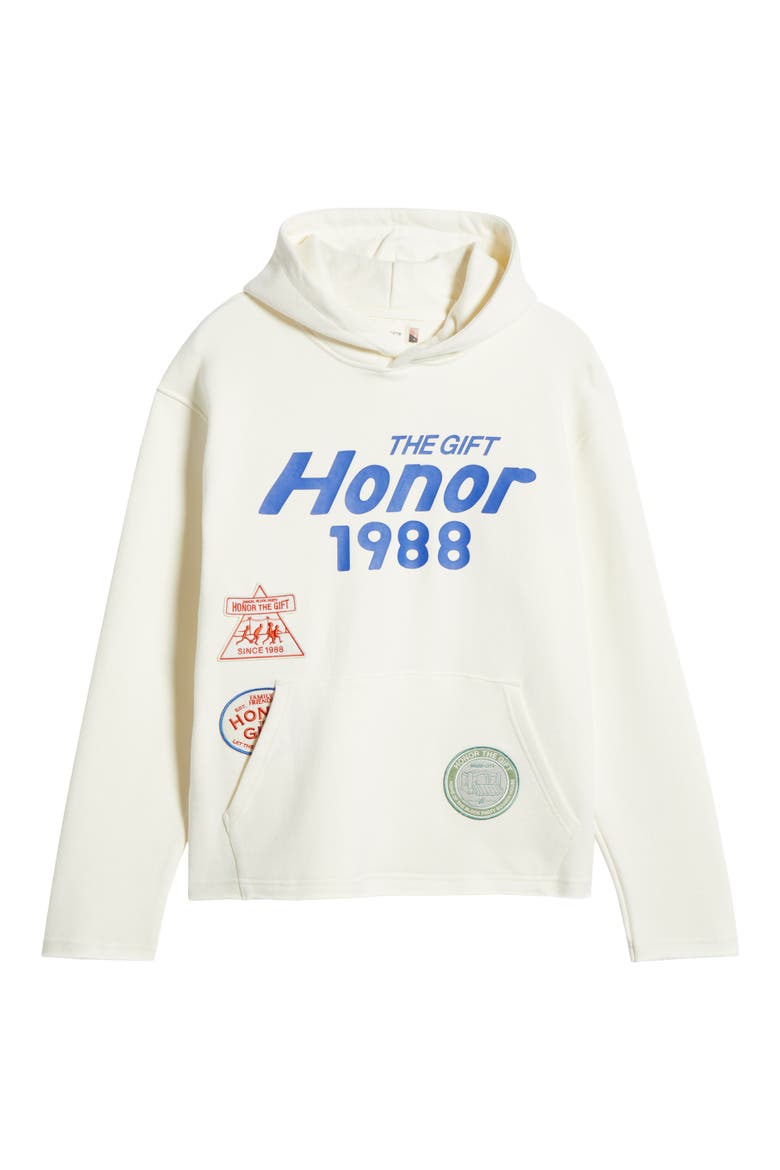 Patchwork Party Hoodie, Alternate, color, BONE