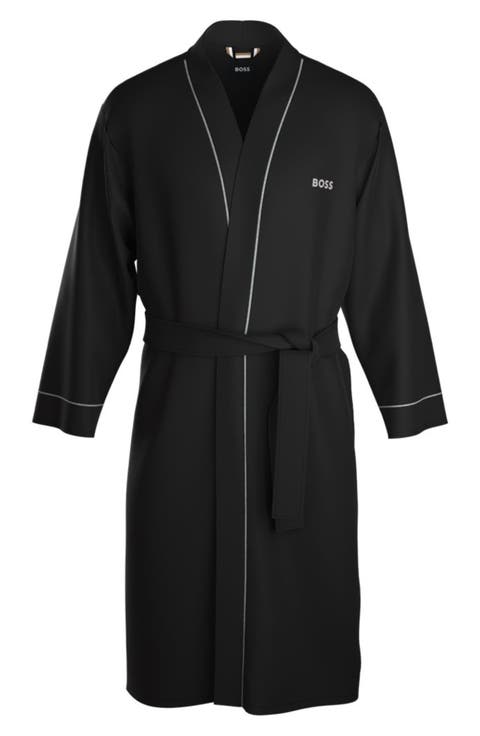 Men's Piped Cotton Robe