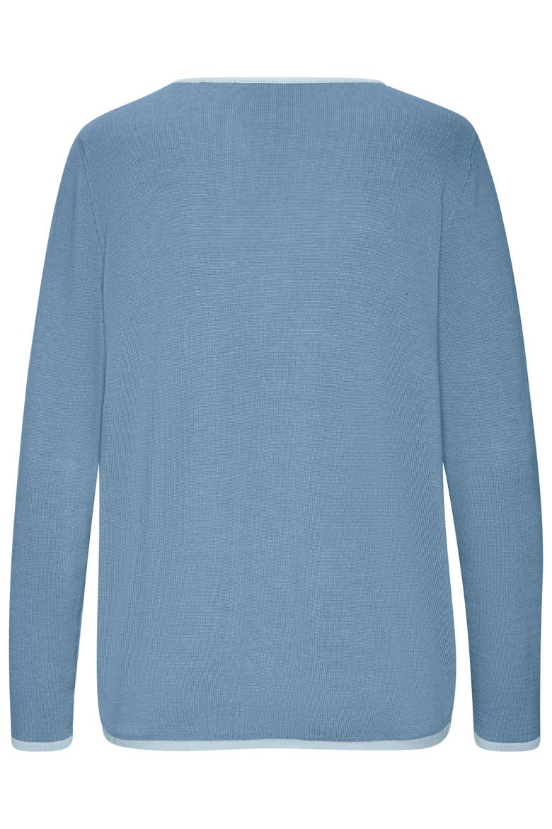 Contrast Trim Sweater, Alternate, color, Blue And Light Blue