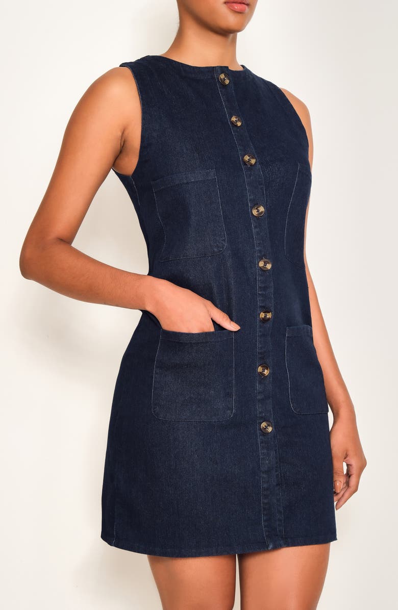 The Lulo Project Tilde Sleeveless Denim Minidress, Alternate, color, Denim