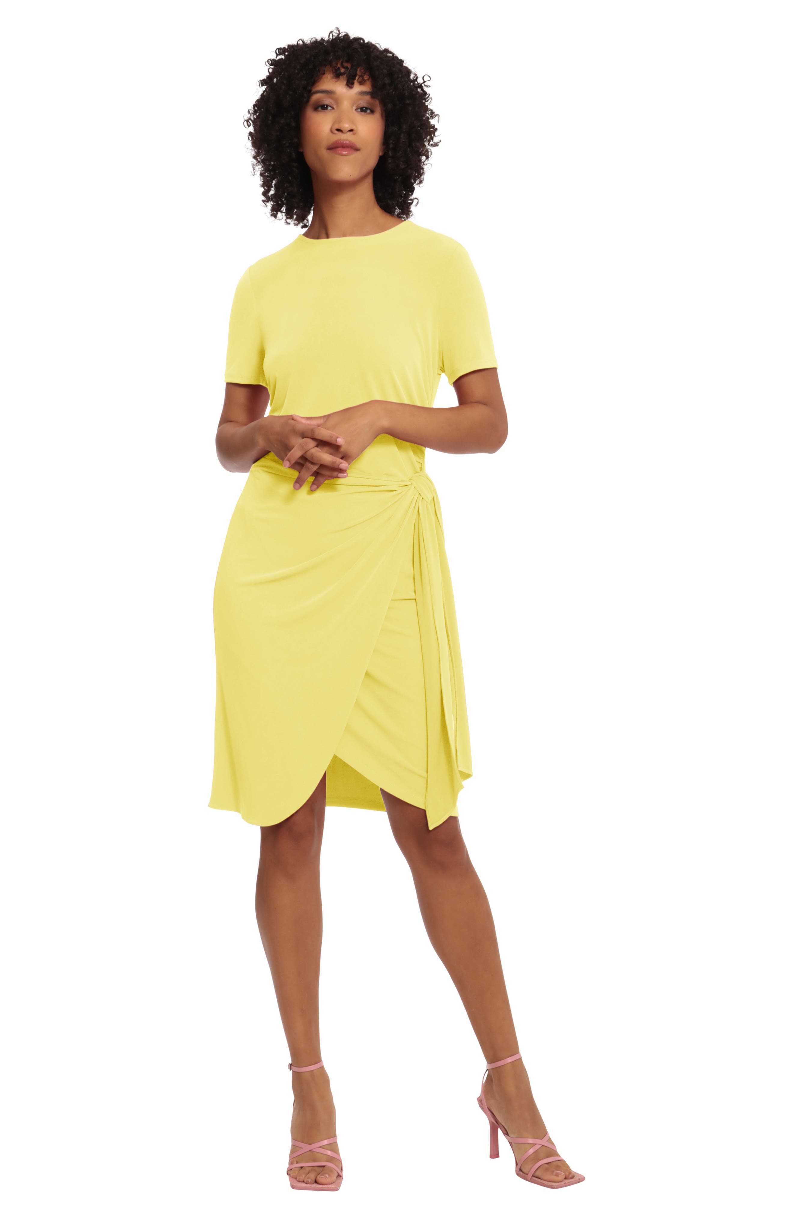 Maggy London Side Gather Short Sleeve Dress (Women) | Nordstromrack