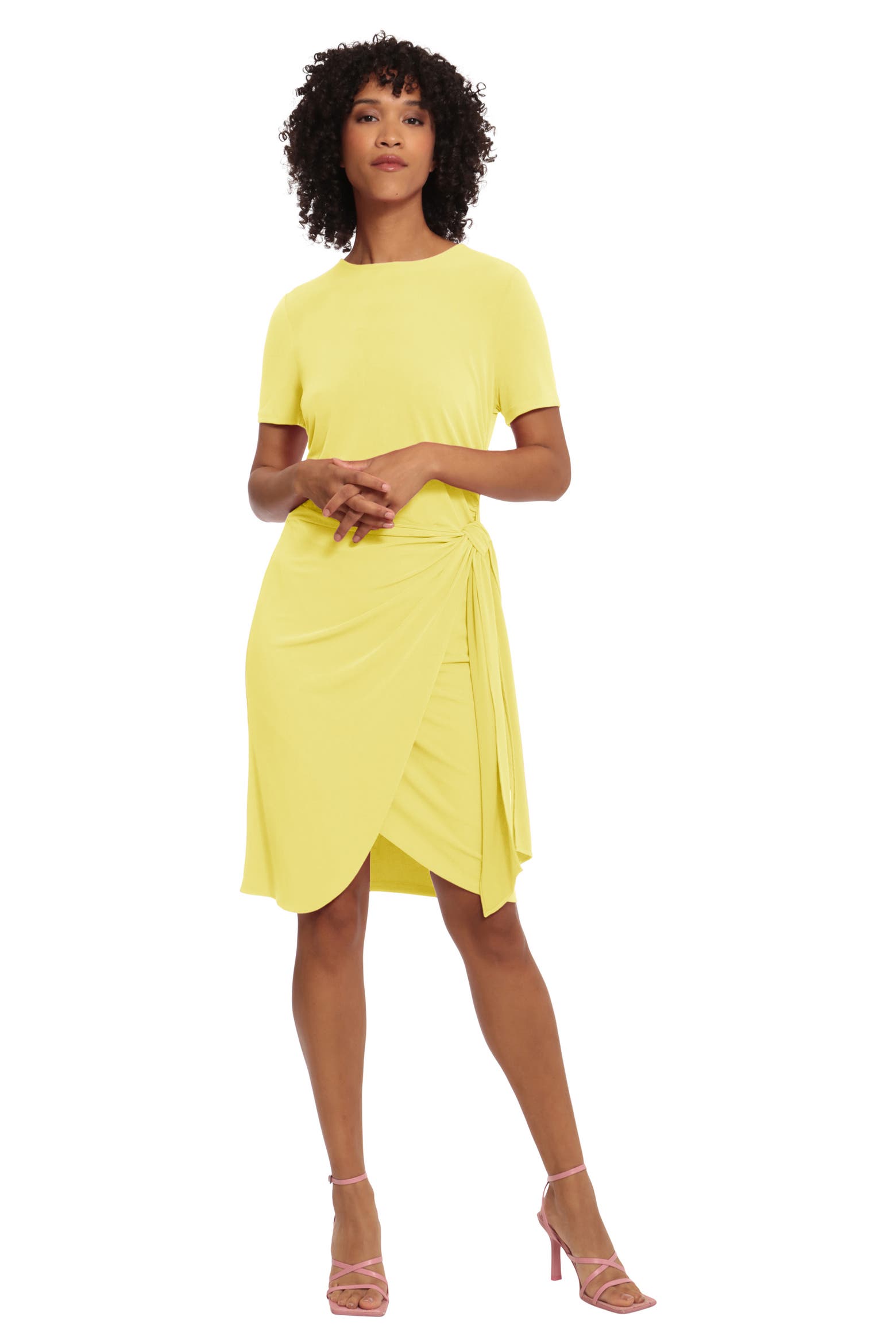 Side By Side Rear Rack Maggy London Side Gather Short Sleeve Dress (Women) | Nordstromrack